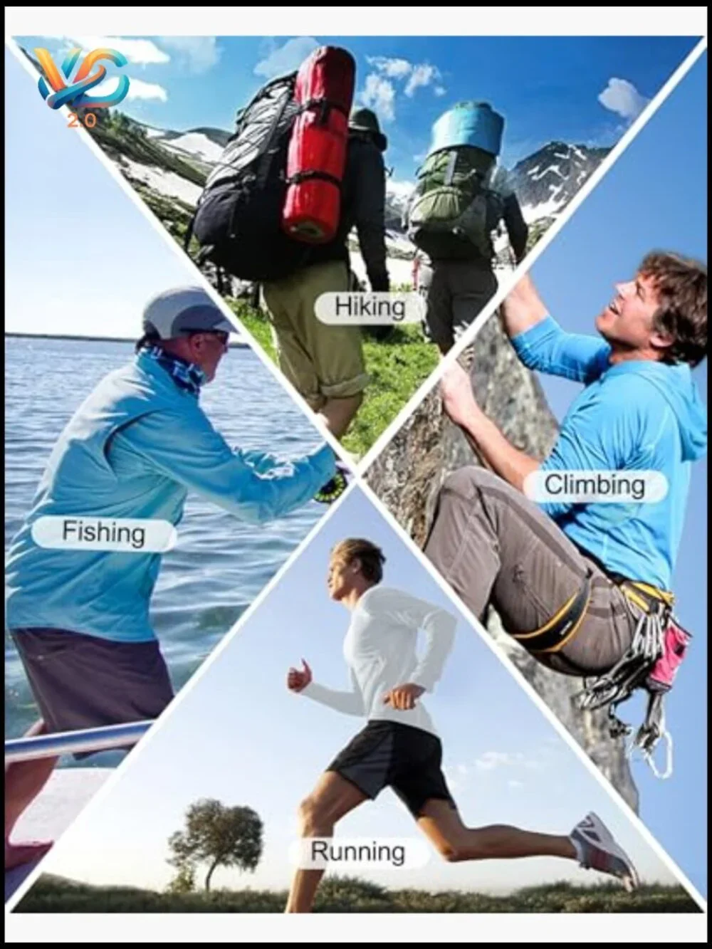 UPF 50+ Long Sleeve Sun Protection Fishing Hoodie Rash Guard for Men